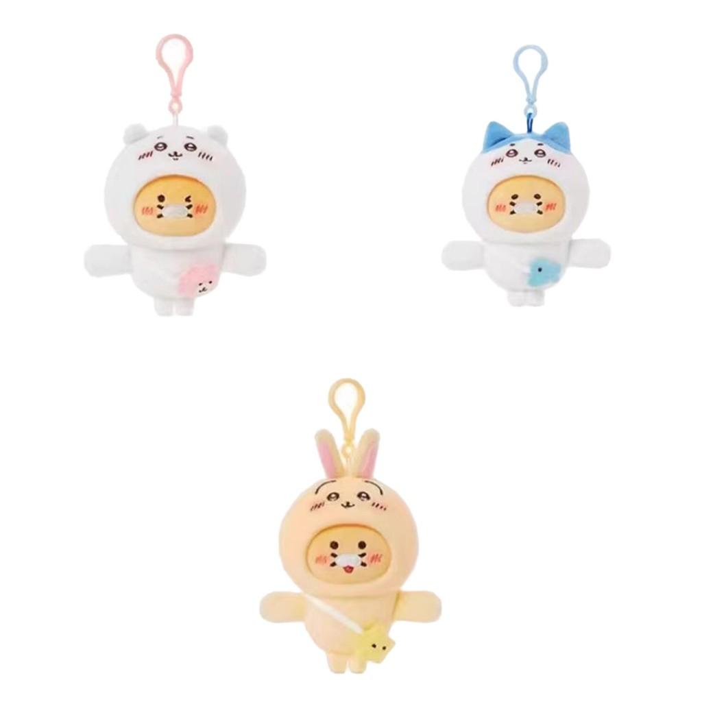 Bear Chiikawa Cartoon Plush Keychain Magnet Toy Gift Hachiware Backpack Usagi