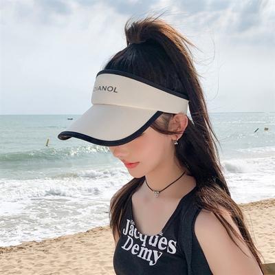 Summer UV Women's Sun Protection Hat Hat UV Protection Empty Top Baseball Cap Sun Hat Duck Tongue Women's Hat English Letter Printing