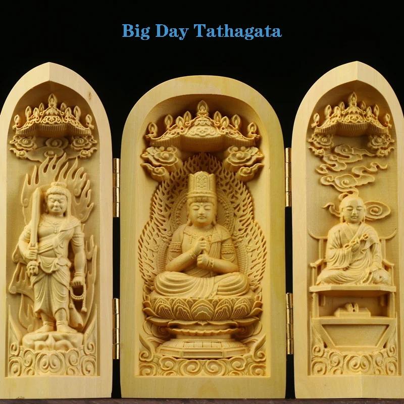 Boxwood Beautiful Hand-Carved Wooden Statue of the Thousand-Armed Guanyin Bodhisattva