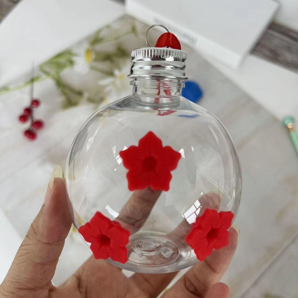 Three Hole Hummingbird Feeder Visible Birds Water Dispenser Outdoor Garden