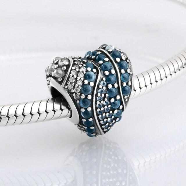 Voguish Stylish Sterling Color Dramatic White Enamel Heart Golden Beads Fit Original Charm Wrist Bracelet Jewelry MakingFashion Charm
