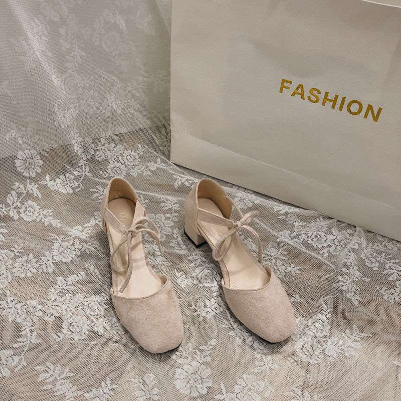 Dress Sandals Fairy Ins Fairy Wind Gentle Shoes 2020 Summer New Temperament Versatile Thick Heel Strap Single Shoes