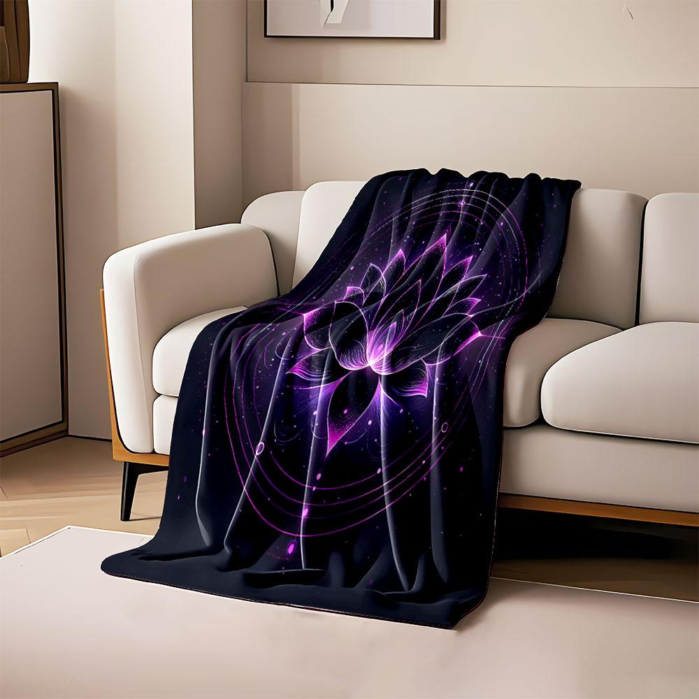 Glowing Lotus Mandala Design print blanket soft and cozy perfect for the living room bed sofa or a nap,gift
