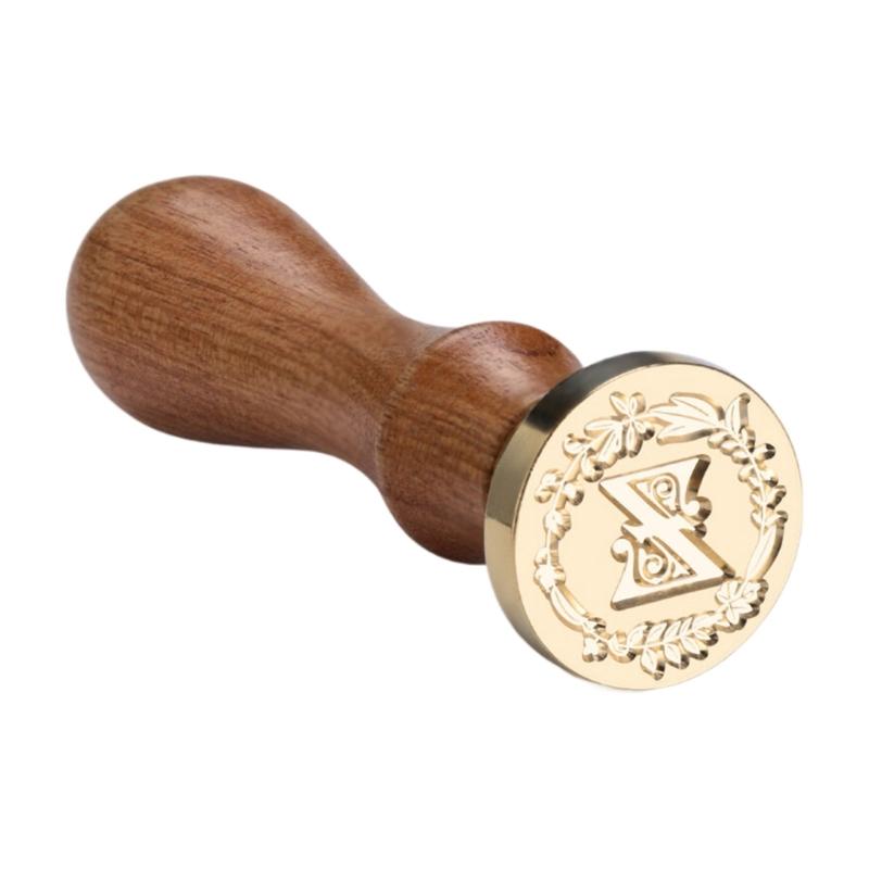 

Sealing Stamp Wood Handle with Letter Stamp Head, for Scrapbooking Seal Envelopes Wedding Invitation Embellishments