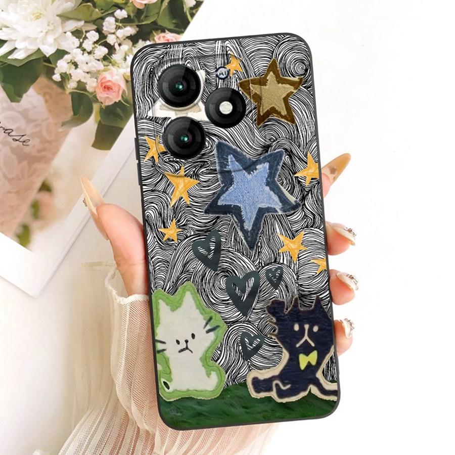 

For Itel A70 Case A 70 Cover Cute Rabbit Cartoons Painted Silicone Soft Back Case For Itel A665L Phone Case Protective Shell Itel A70