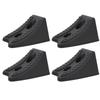 4pcs Wheel Chocks Heavy Duty Triangular Tire Stopper Block Set Anti Slip Base for Car Trailer RV