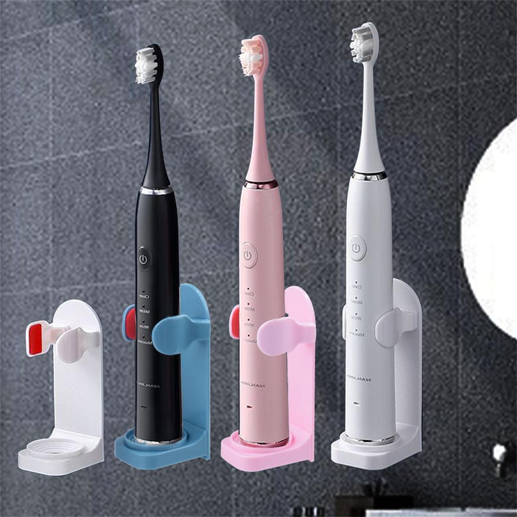 Electric Toothbrush Holder Adapt Wall-Mount Bathroom Space Saving Traceless Toothbrush Organizer Stand