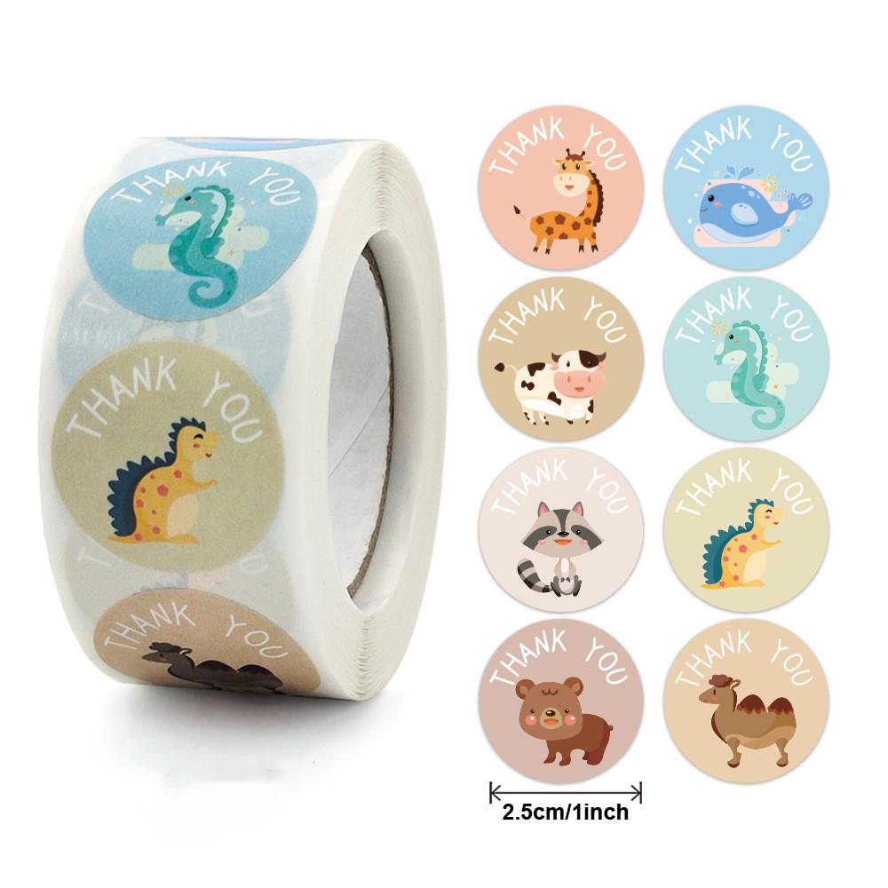 Stickers Cat 500 Pcs/roll Teacher Reward Sticker Fun Motivation Animal Sticker For School Teacher Student Stationery Stickers