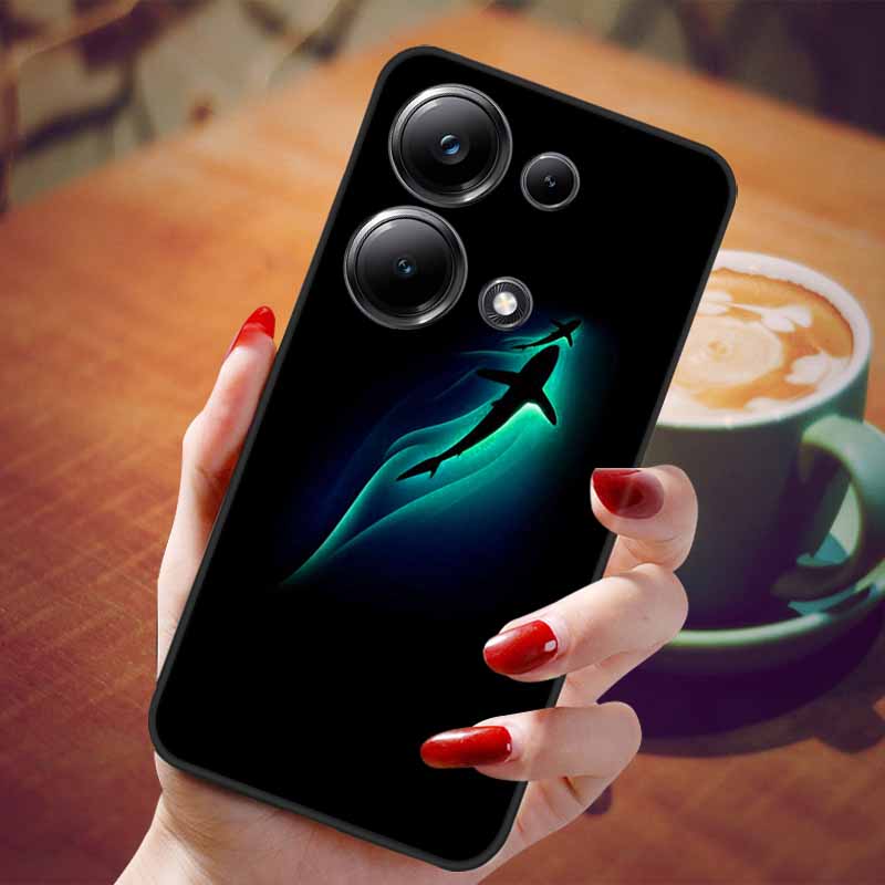 For Poco M6 Pro 4G Case Fashion Marble Silicon Black Cover for Xiaomi Poco M6Pro 4G Phone Case M 6 Pro Soft Shells PocoM6Pro 4G