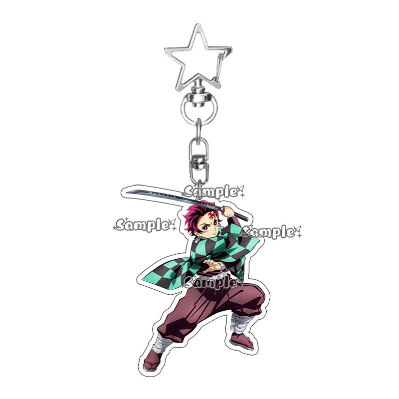 

Acrylic Anime Kamado Tanjiro Q Version Keychain Fashion Cartoon Fans Charm Key Ring Accessories Bag Pendant Accessories Gift Toy about 5cm