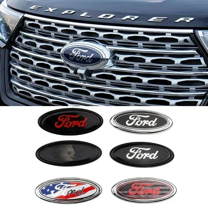 115x45mm ABS Car Rear Badge Front Hood Bonnet Emblem Accessories for Focus Fiesta Mondeo F150 Ranger Fusion Kuga