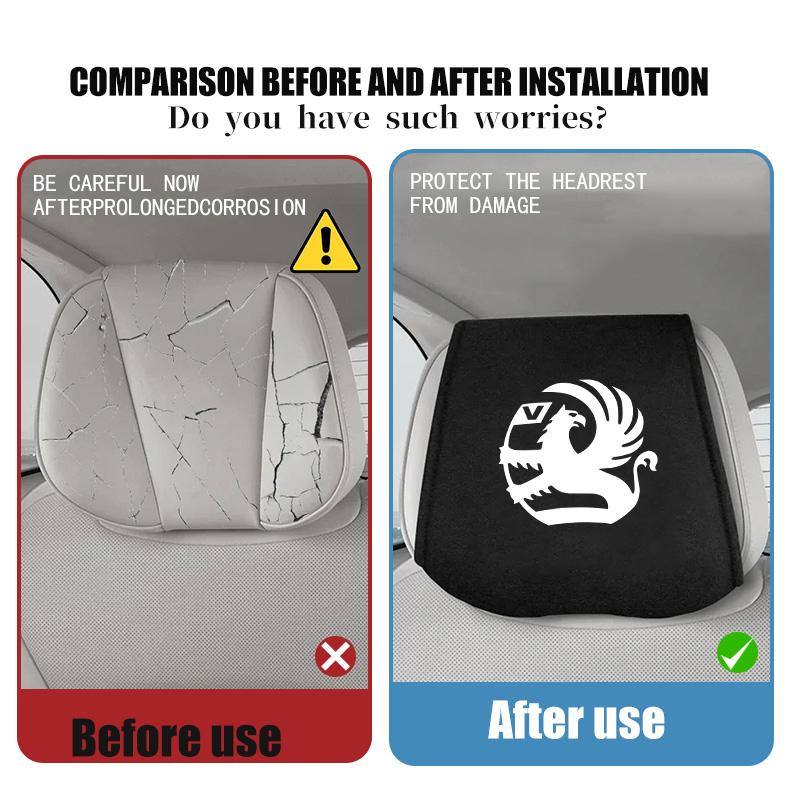 Car Logo Headrest Cover Seat Head Pillow Neck Headrest Stying For Vauxhall Corsa Astra Mokka Grandland Crossland Combo Life