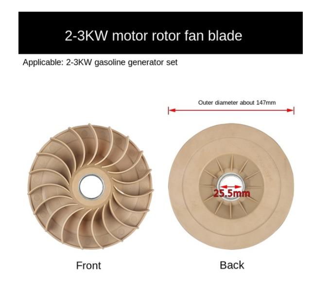 

152F 168F 170F 190F3/8KW Автозапчасти Двигатель Бензиновый Генератор Аксессуары 5KW-8KW Воздушный Импеллер Мотор Вентилятор