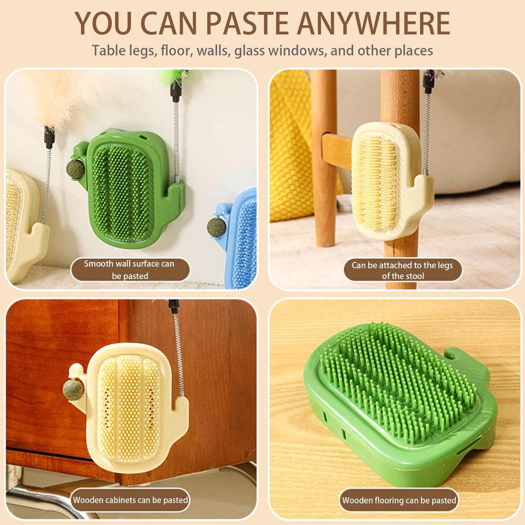 Cat Itching Tool Cat Teaser And Catnip Safe Pp Material Soft Comb Table Leg Strap Toy Brushing Hair Tool Of Cats Indoor Cat Toys