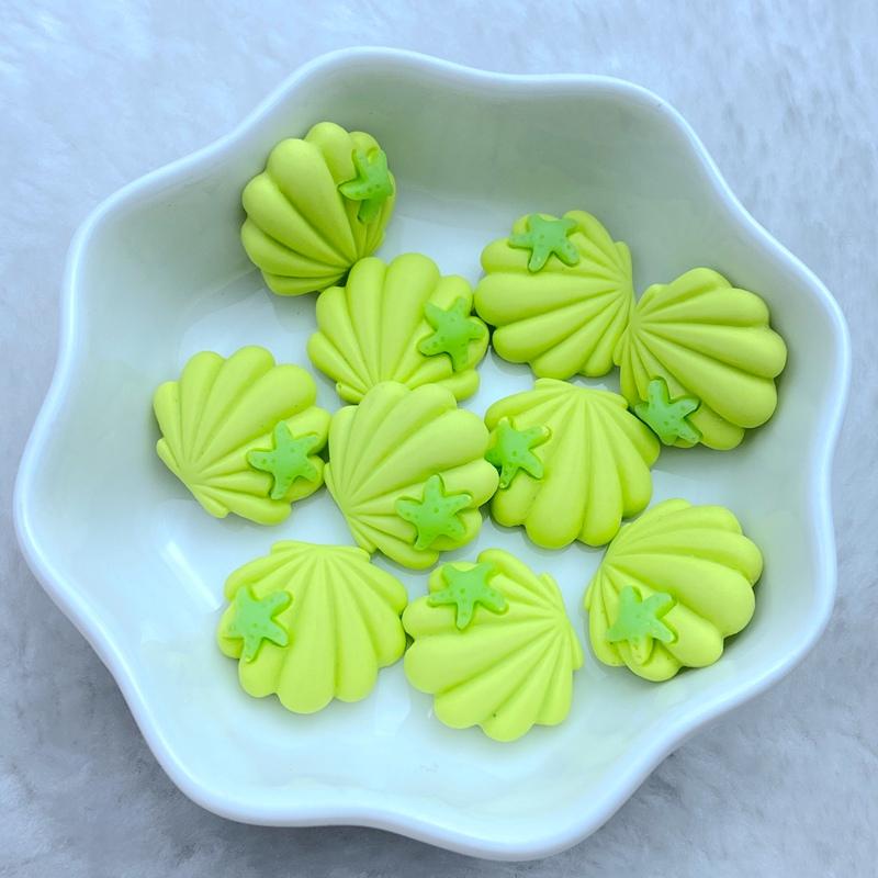 

20Pcs New Cute Resin 16*17mm Mini Shell Series Flat Back Manicure Parts Embellishments For Hair Bows Accessories