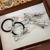 Sweet Cool Metal Bow Hairpin Headband for Womans Girls Temperament Hair Clips Fashion Barrettes Rubber Band Hair Accessories NEW