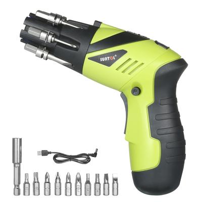Kit cacciavite elettrico ricaricabile senza fili da 3,6 V, attacco da 1/4 di pollice, set di cacciaviti elettrici da 6 N.m con