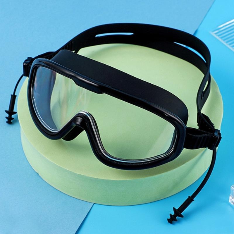 Adjustable Swim Training Glasses Professional Swimming Goggles Comfortable Large Frame Swim Glasses for Children Adults