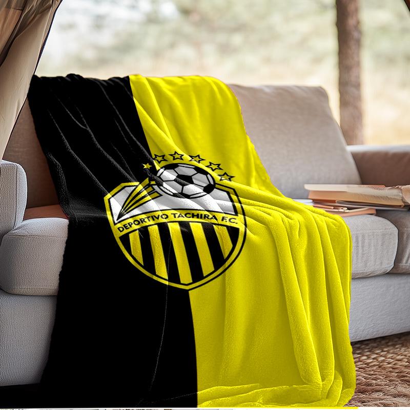 Deportivo Tachira Fc Crest Blanket Outdoor Flannel Blanket for Camping, Hiking, Garden Parties, Picnic Essentials,gift for family and friends