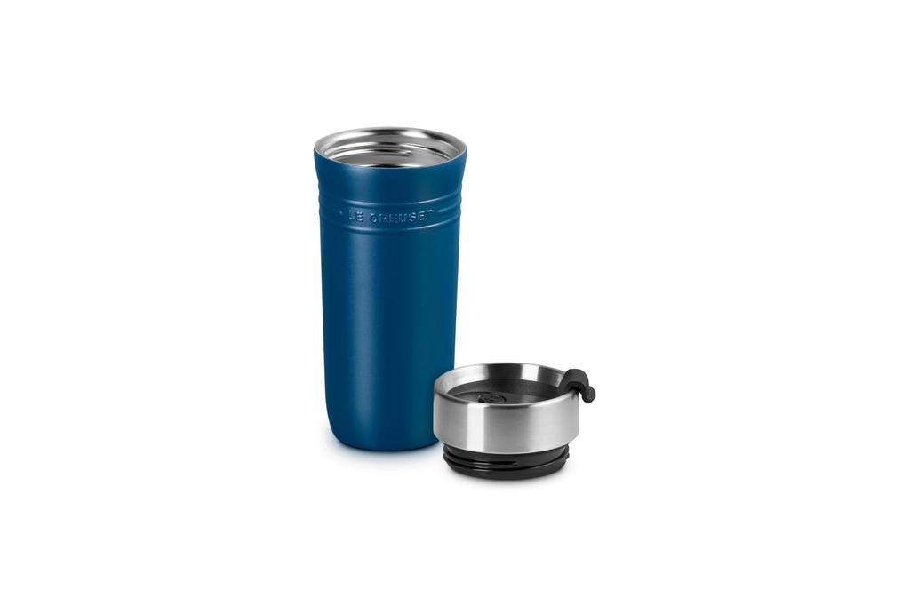 Le Creuset Travel Tumbler Mug Water Bottle Bottle 350ml Deep Teal Stainless Steel Vacuum Insulated Wide Mouth Easy to Clean On the Go Convenient to