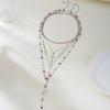 Sparkling Cross Layered Necklace for Women Vintage Baroque Rhinestone Stackable Necklace Set Party Jewelry Accessories