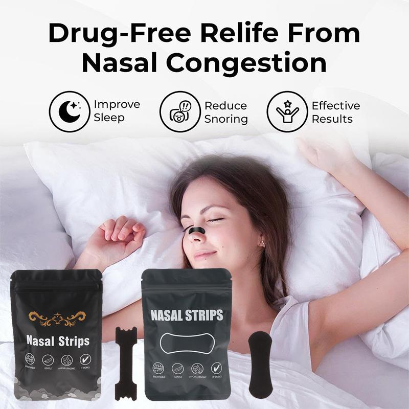 30 or 60-Pack Nasal Strips – Anti-Snoring Sleep Aid Device to Improve Breathing and Support Healthier Sleep