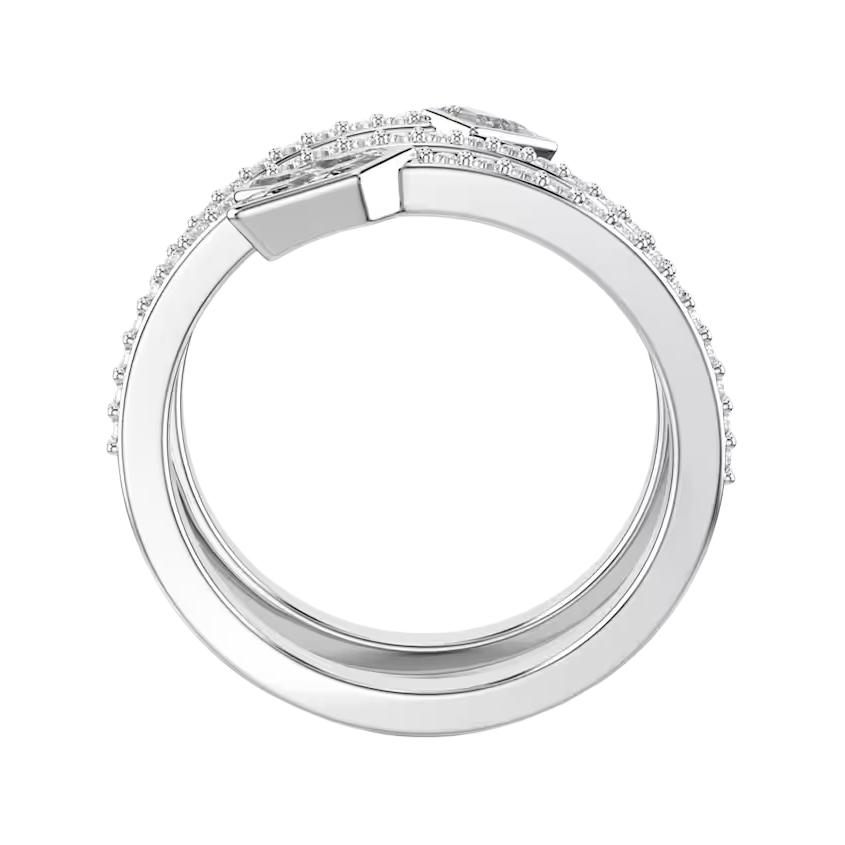 Swarovski Mixed Cut Cupids Arrow Cubic Zirconia Crystal Ring Unisex ring White 574152