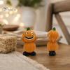 Eco-friendly Halloween Decor Pumpkin Figure Ornaments, Hand-Painted Resin Decorations with Unique Creative Display Expressions, Figurine for