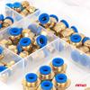 Set of Threaded Pneumatic Quick Couplings 4-16mm 72 Pcs Amio-04922