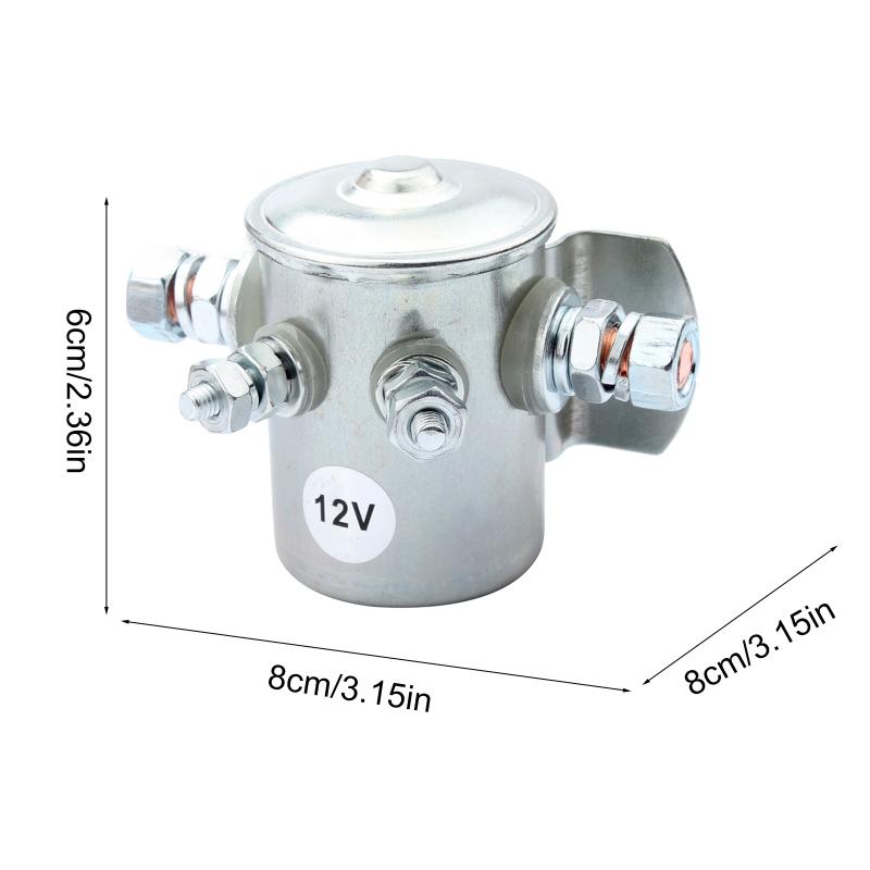 Electric Winch Solenoid Motor Starter Relay 12V 150A 4 Terminals for 1114208/1114218 SWX-88 Golf Cart