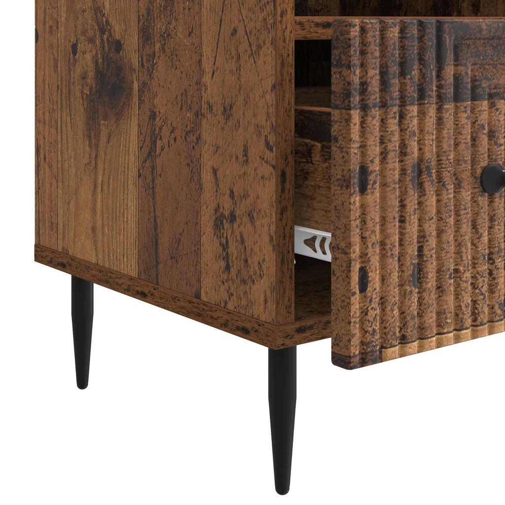 TV Stand Reclaimed Wood Look 102 x 34.5 x 50 cm Engineered Wood