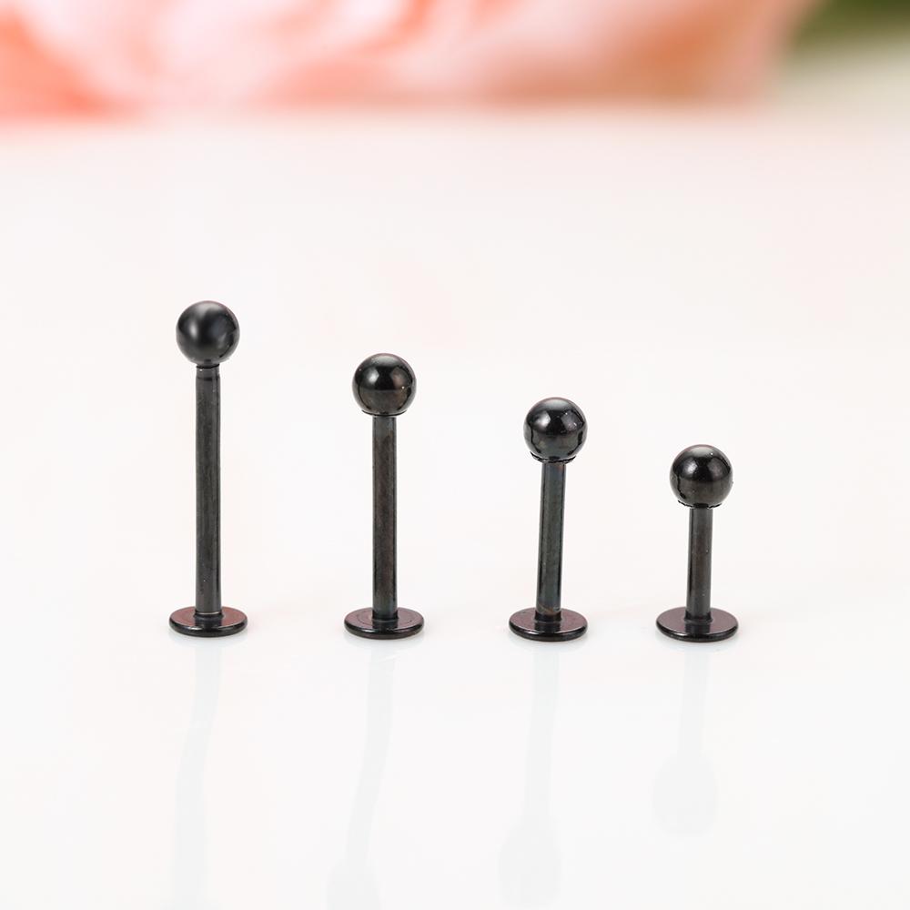 1Pair 6-12mm Tragus Ear Piercing Helix Bar Ball Stainless Steel Labret Lip Bar Rings Stud Cartilage Body Party Jewelry