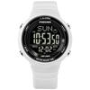 PINDOWS womens digital sports watch 30m waterproof LED backlight wristwatch 3 types alarms stopwatch countdown timer calendar support active
