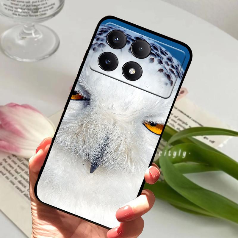 For POCO X6 Pro 5G Case POCOX6 Shockproof Soft TPU Silicone Phone Cover For Xiaomi POCO X6 Pro 5G Capa Cartoon Matte Bumper