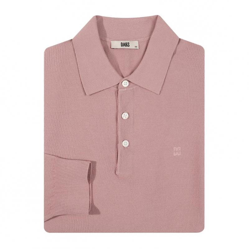 Daks Viscose Blend Waffle Knit Polo Dmp1swtl101p1