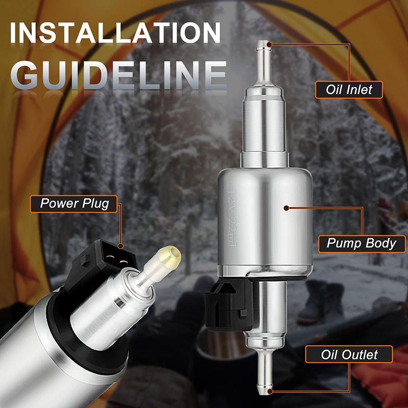 Auto Diesel Heizung Ölbrennstoffpumpe 12V 24V 22ml Geräuscharme Luftheizung Kraftstoffpumpe Puls Dosierpumpe Für Auto Heizung 2kW 5kW 8kW