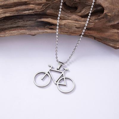Hip Hop Herren Fahrrad Anhänger Halskette Mode Plattiert Edelstahl Halskette Schmuckzubehör