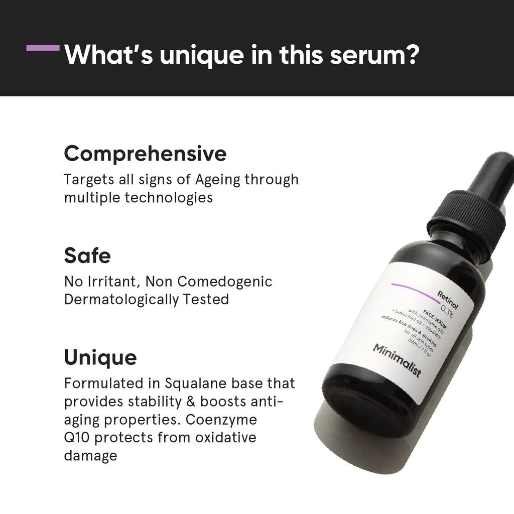 Retinol-Gesichtsserum 0,3 % (30 ml), Retinol 0,3% Gesichtsserum, Minimalistisch