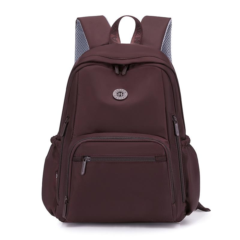 Schoolbag backpack women's 1011 new large-capacity computer bag multi-pocket college student schoolbag can be set with tie rod travel backpack