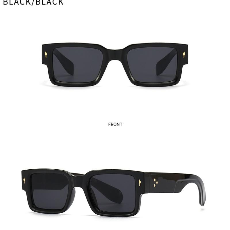 Square Frame Rivet Sunglasses Women Street Style Fashion Eyewear