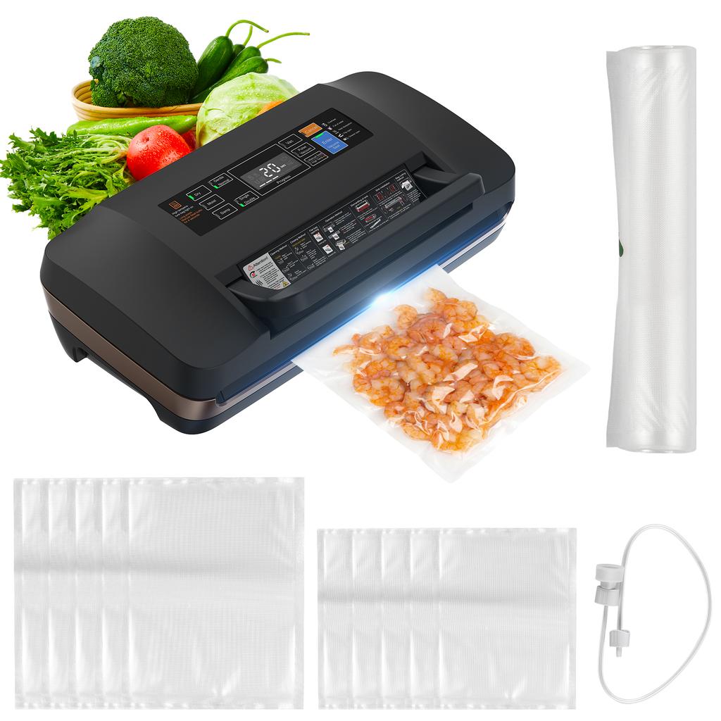 Food Vacuum Sealer Machine with Dry/Wet Pumping/Sealing for All Food Storage 85kPa Suction Power