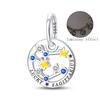 Copper Cross Birthday Stone Silicon Stop Charms Bead Dolphin Horseshoe Pendant For Original Bracelet Women Jewelry