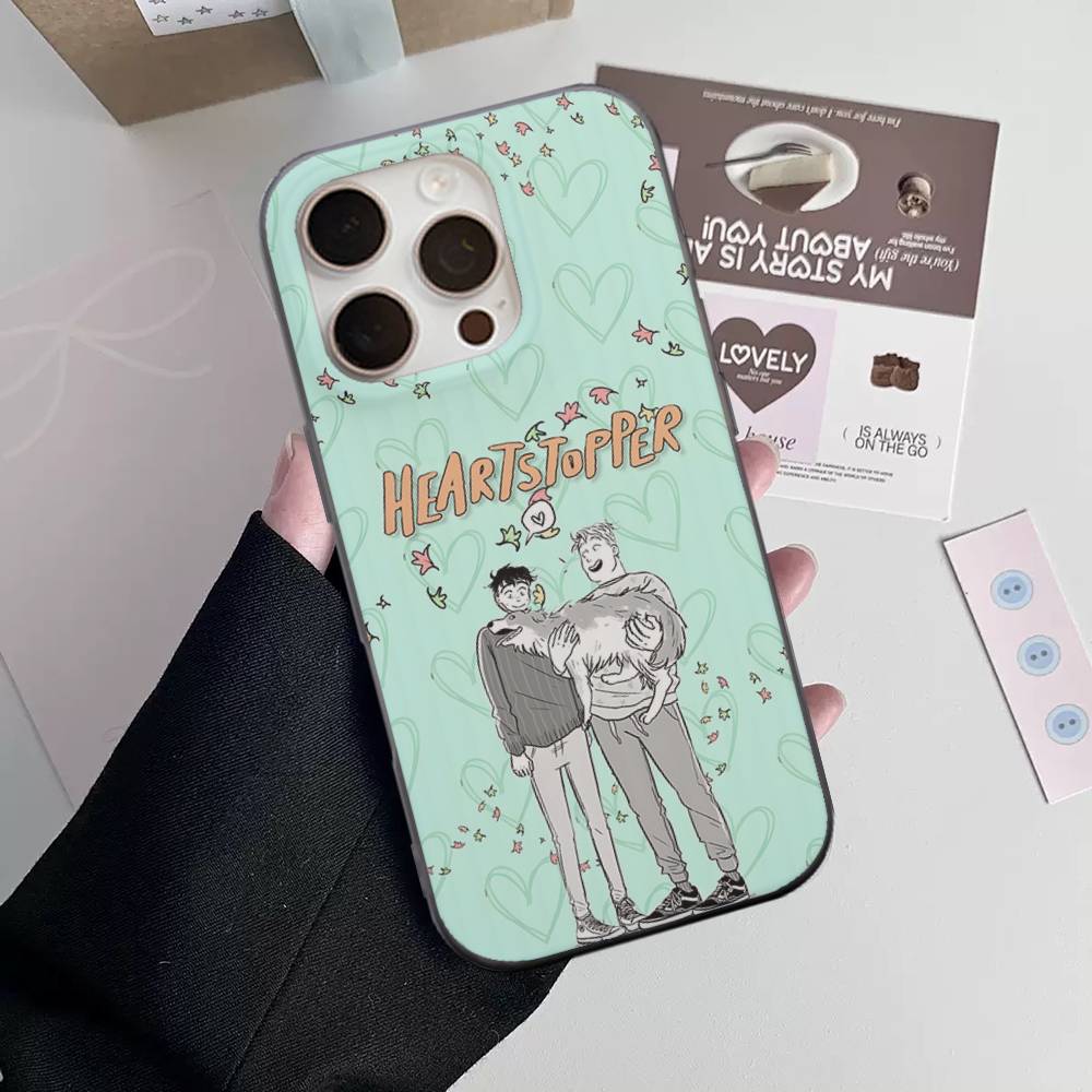 New Heartstopper Anime Stripe Corrugated Shockprof Phone Case For IPhone 17 16 15 14 13 12 11 Pro Max Plus Pro Cover