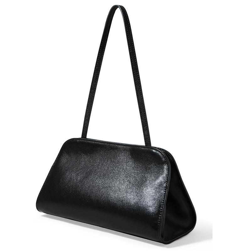 Сумка подмышку Натуральная кожа Женская сумка Клатч Простая сумка Сумка через плечо One Size чёрный