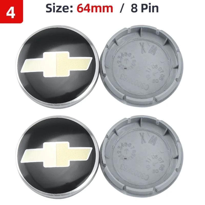 4pcs 53mm 58mm 59mm 64mm Car Wheel Center Hub Caps Cover Decor Sticker For Chevrolet Cruze Malibu Sail Equinox AVEO Lova RV