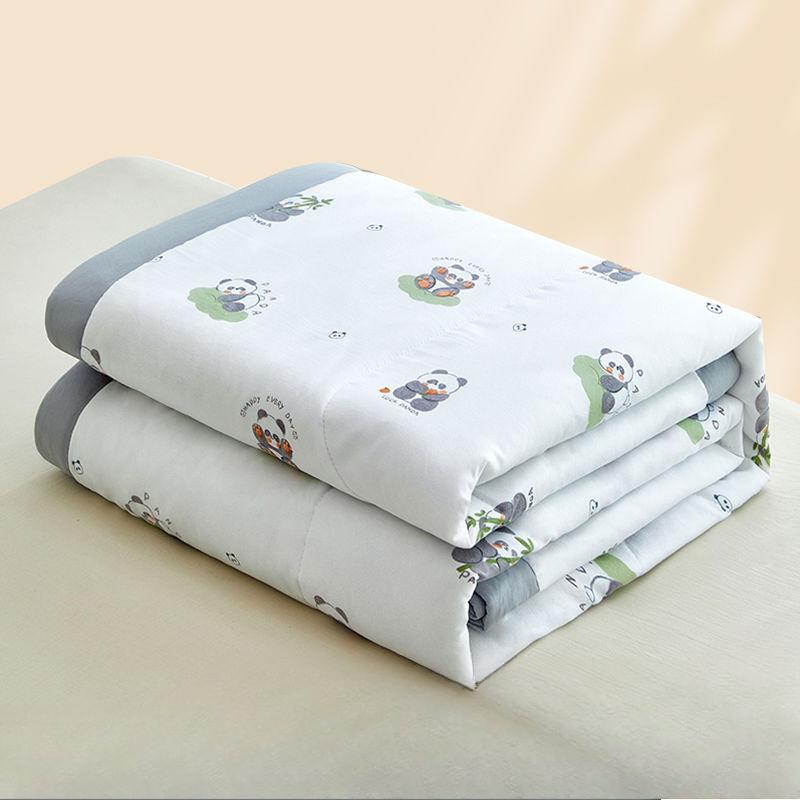 Summer Quilt Air Conditioning Quilt Flower Class A Double Layer Yarn Summer Cool Soft Machine Washable