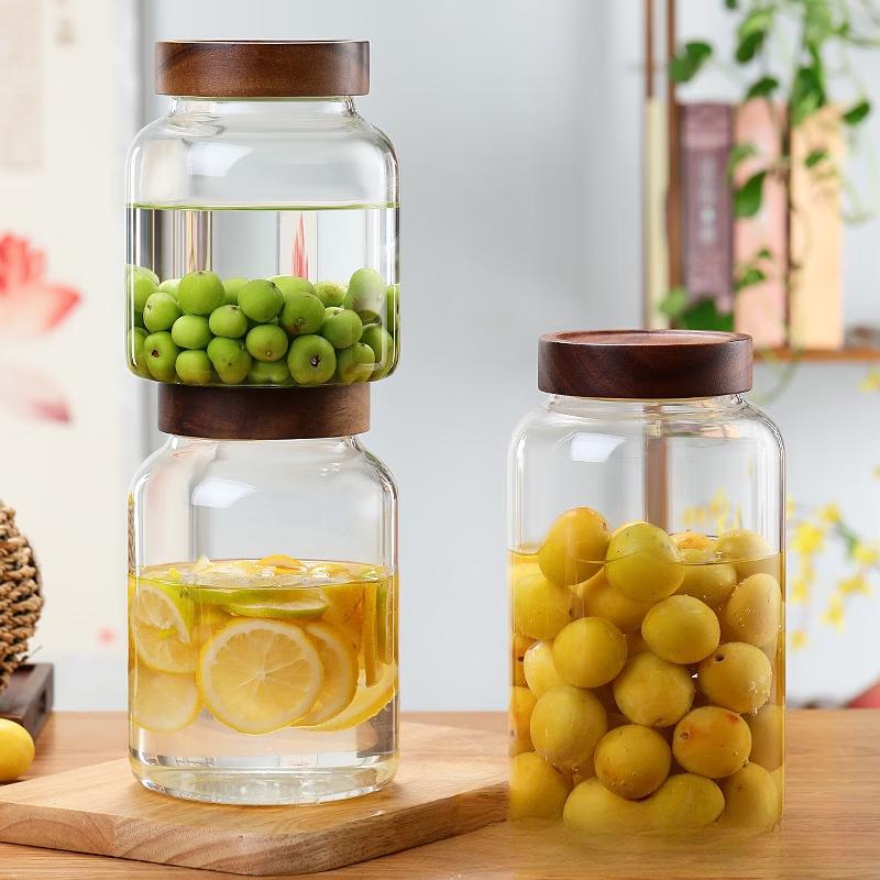 ZISIZ Glass Fermentation Jar with Screw Lid