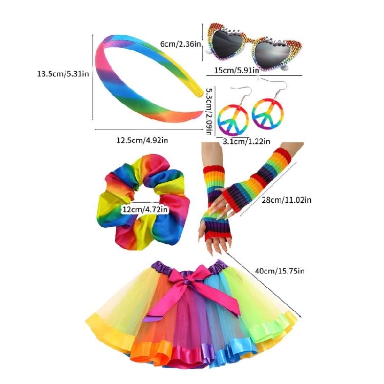 Halloween Costume Fancy Dress Accessories for Women Masquerade Cosplay Headband Earrings Glasses Skirt Gloves Leg Sleeve