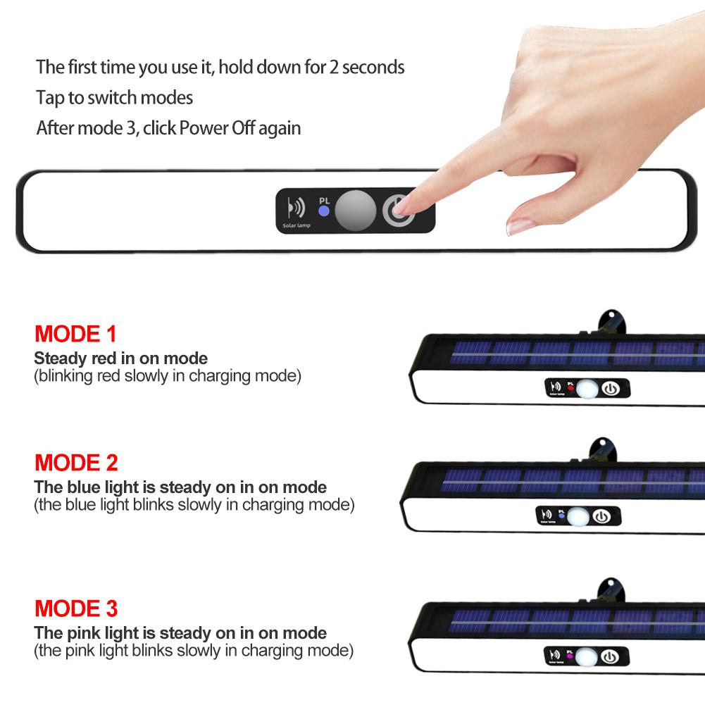 36 LED Outdoor Solarleuchten Bewegungssensor 3 Modi Wasserdichte Lichter für Außen Weg Garten Garagenlampe