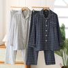 2026 New Spring and Autumn Men's Pajama Set 100% Cotton Long Sleeve Long Pants Two Piece Set Loose Large Home Clothes